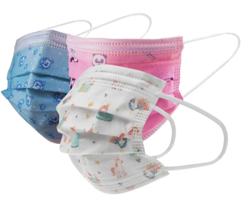 Fish Shape Disposable KN95 Kf94 Protective Face Mask for Children with Printed Color